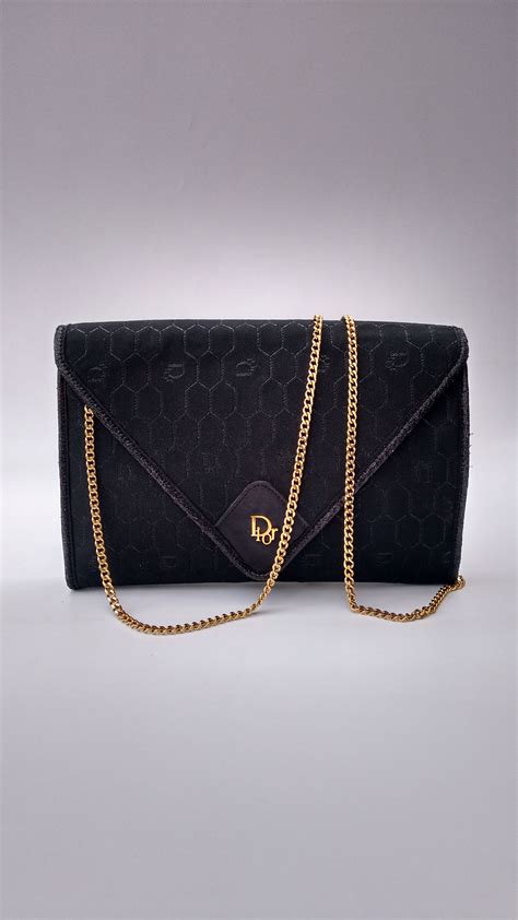 dior black clutch bag